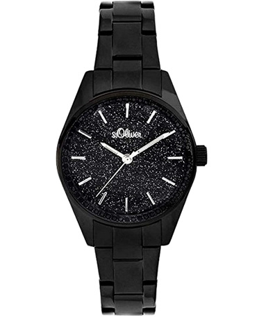 S.Oliver Ρολόι Μπαταρίας με Μαύρο Μεταλλικό Μπρασελέ SO-3676-MQ
