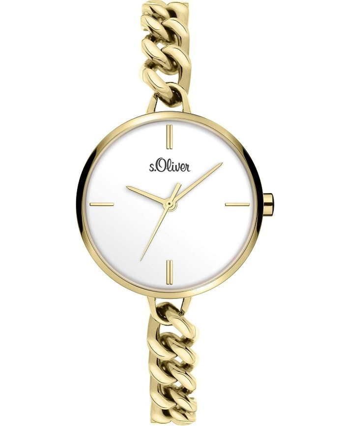 S.Oliver Roloi Batarias me Xruso Metalliko Brasele SO-3987-MQ