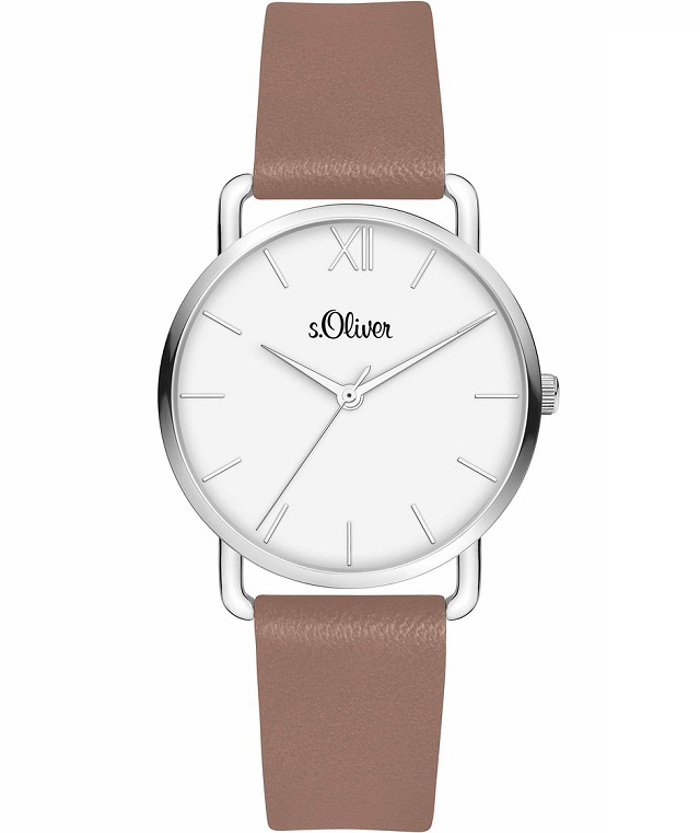 S.Oliver Roloi Batarias me Kafe Dermatino Louraki SO-4153-LQ