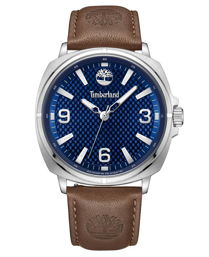 Timberland Bailard Roloi Batarias me Kafe Dermatino Louraki TDWGB2201701