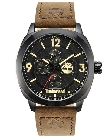 Timberland Guelph-Z Ρολόι Μπαταρίας με Καφέ Δερμάτινο Λουράκι TDWGF9001801