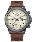 Timberland Roloi Xronogafos Batarias me Kafe Dermatino Louraki TDWGF9002903