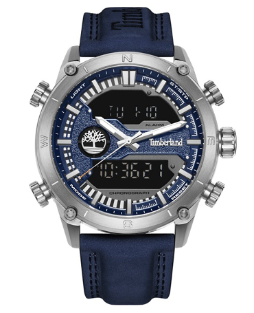 Timberland Bucksport Ρολόι Μπαταρίας με Μπλε Δερμάτινο Λουράκι TDWGP2201901