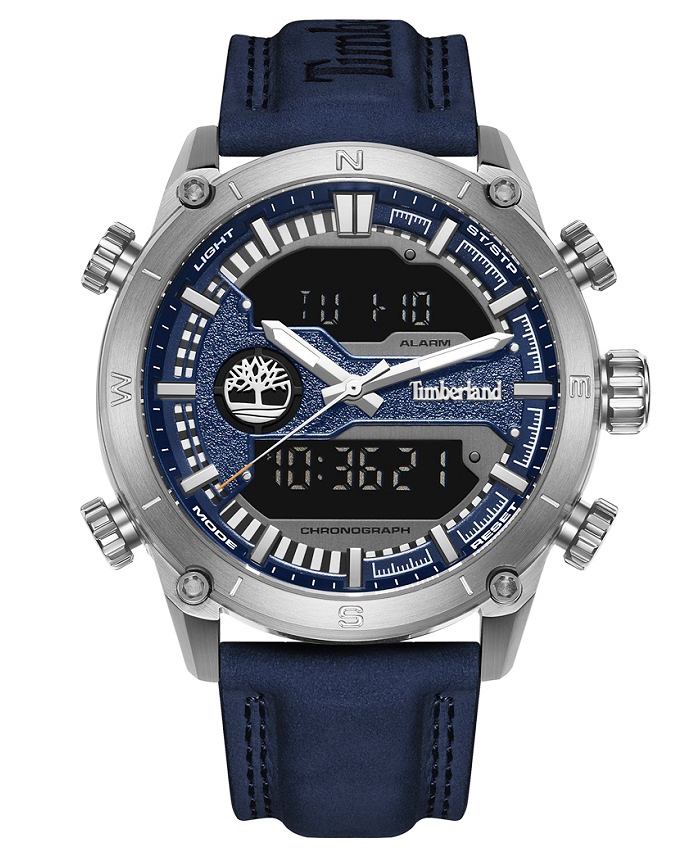 Timberland Bucksport Roloi Batarias me Ble Dermatino Louraki TDWGP2201901