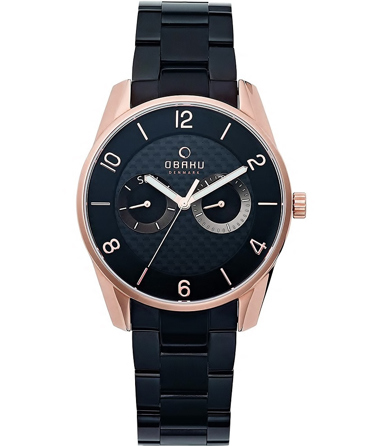 Obaku Flint Ρολόι Μπαταρίας με Μαύρο Μεταλλικό Μπρασελέ V171GMVBSB