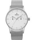 Obaku Roloi Batarias me Asimi Metalliko Brasele V175GMCIMC