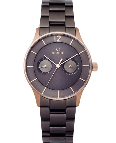 Obaku Ρολόι Μπαταρίας με Μαύρο Μεταλλικό Μπρασελέ V192GMVJSJ