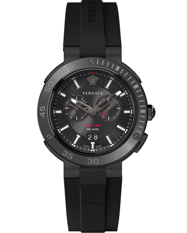 Versace V-Extreme Pro Ρολόι Μπαταρίας με Μαύρο Καουτσούκ Λουράκι VECN00219
