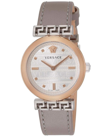 Versace Meander Ρολόι Μπαταρίας με Γκρι Δερμάτινο Λουράκι VELW00922