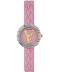 Versace V-Virtus Mini Roloi Batarias me Roz Dermatino Louraki VET301021