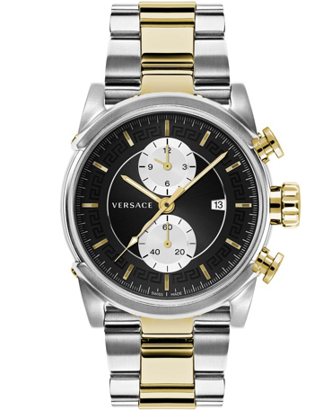 Versace Urban Ρολόι Χρονογράφος Μπαταρίας με Χρυσό / Ασημί Μεταλλικό Μπρασελέ VEV400519