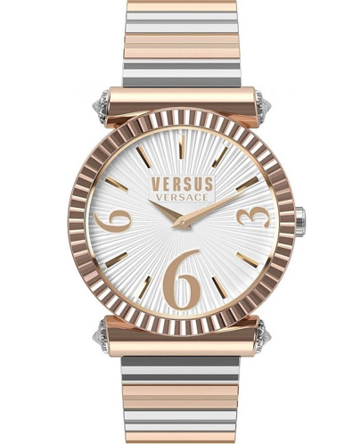 Versus by Versace Republique Ρολόι Μπαταρίας με Ροζ Χρυσό / Ασημί Μεταλλικό Μπρασελέ VSP1V1119