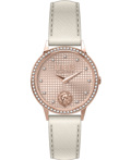 Versus by Versace Strandbank Crystals Roloi Batarias me Lefko Dermatino Louraki VSP572421