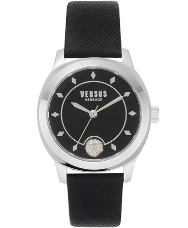 Versus by Versace Cape Town Ρολόι Μπαταρίας με Μαύρο Δερμάτινο Λουράκι VSPBU0118