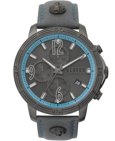 Versus by Versace Biccoca Ρολόι Χρονογράφος Μπαταρίας με Γκρι Δερμάτινο Λουράκι VSPHJ0420