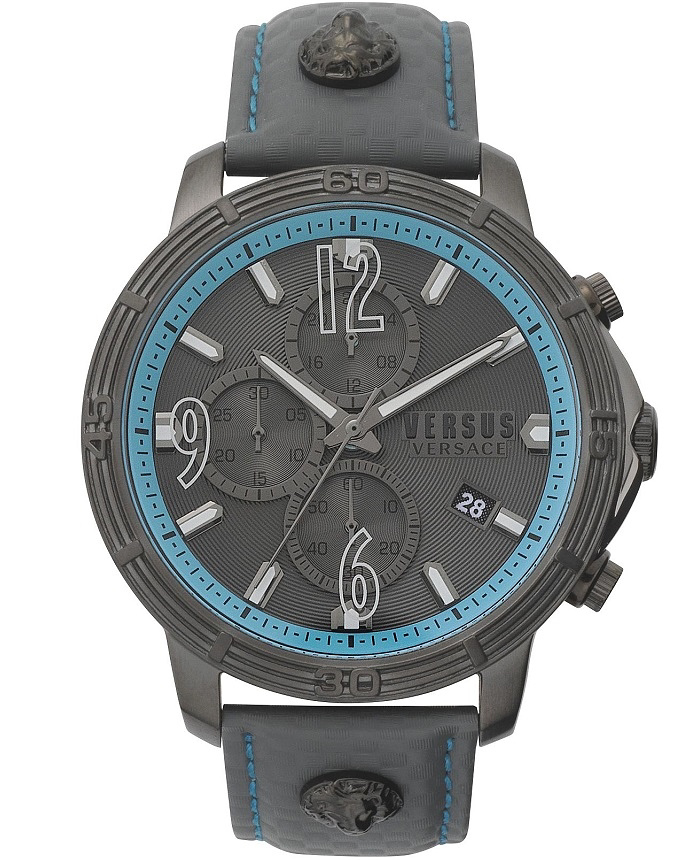 Versus by Versace Biccoca Roloi Xronogafos Batarias me Ggri Dermatino Louraki VSPHJ0420