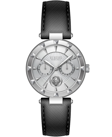 Versus by Versace Sertie N Ρολόι Μπαταρίας με Μαύρο Δερμάτινο Λουράκι VSPOS2021