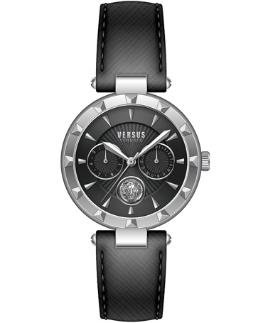 Versus by Versace Sertie N Ρολόι Μπαταρίας με Μαύρο Δερμάτινο Λουράκι VSPOS2121