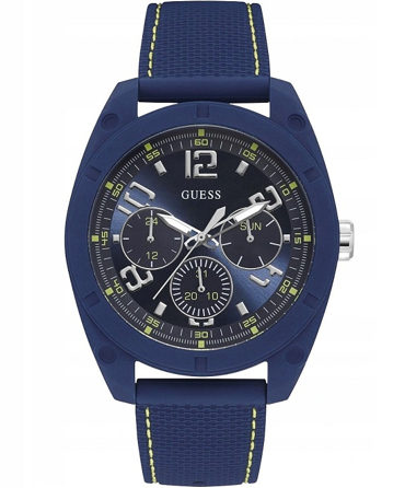 Guess Dash Ρολόι Μπαταρίας με Μπλε Καουτσούκ Λουράκι W1256G3