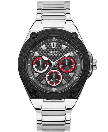 Guess Legacy Ρολόι Μπαταρίας με Ασημί Μεταλλικό Μπρασελέ W1305G1