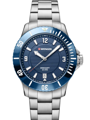 Wenger Seaforce Diver Ρολόι Μπαταρίας με Ασημί Μεταλλικό Μπρασελέ 10621111