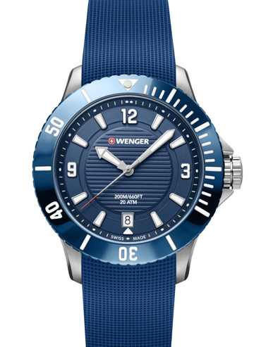 Wenger Seaforce Diver Ρολόι Μπαταρίας με Μπλε Καουτσούκ Λουράκι 10621112