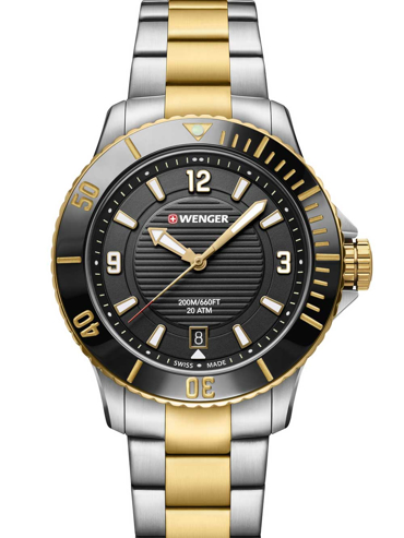 Wenger Seaforce Diver Ρολόι Μπαταρίας με Χρυσό / Ασημί Μεταλλικό Μπρασελέ 10621113