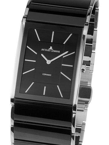 Jacques Lemans Dublin Ceramic Ρολόι Μπαταρίας με Μαύρο / Ασημί Κεραμικό Μπρασελέ 1-1940A