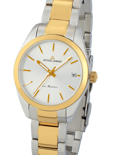 Jacques Lemans La Passion Ρολόι Μπαταρίας με Χρυσό / Ασημί Μεταλλικό Μπρασελέ 1-2084F