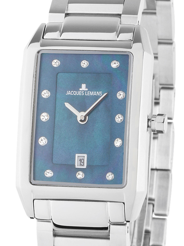 Jacques Lemans Torino Ρολόι Μπαταρίας με Ασημί Μεταλλικό Μπρασελέ 1-2158L