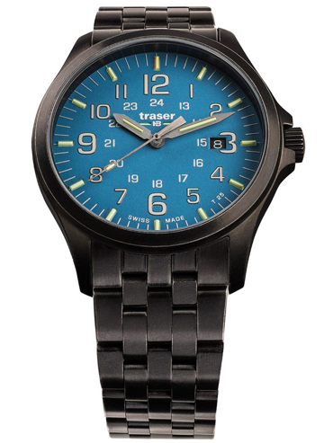 Traser H3 P67 Officer Ρολόι Μπαταρίας με Μαύρο Μεταλλικό Μπρασελέ 108740