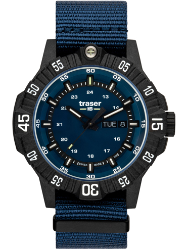 Traser H3 P99 Q Tactical Ρολόι Μπαταρίας με Μπλε Υφασμάτινο Λουράκι 110724