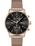Hugo Boss Associate Roloi Xronogafos Batarias me Roz Xruso Metalliko Brasele 1513806
