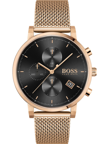 Hugo Boss Integrity Ρολόι Χρονογράφος Μπαταρίας με Ροζ Χρυσό Μεταλλικό Μπρασελέ 1513808