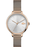 Lacoste Cannes Roloi Batarias me Roz Xruso Metalliko Brasele 2001103