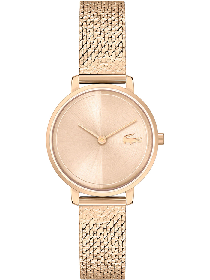 Lacoste Suzanne Roloi Batarias me Roz Xruso Metalliko Brasele 2001296