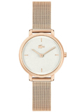 Lacoste Suzanne Roloi Batarias me Roz Xruso Metalliko Brasele 2001321