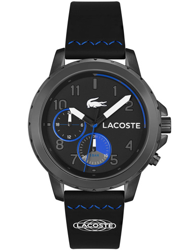 Lacoste Endurance Ρολόι Χρονογράφος Μπαταρίας με Μαύρο Καουτσούκ Λουράκι 2011206
