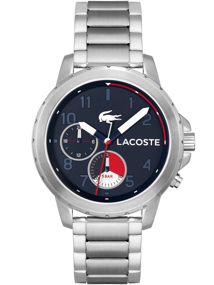 Lacoste Endurance Roloi Xronogafos Batarias me Asimi Metalliko Brasele 2011208