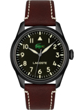 Lacoste Adventurer Roloi Batarias me Kafe Dermatino Louraki 2011299