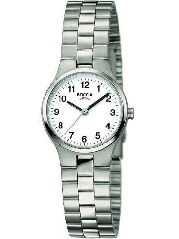 Boccia Ρολόι Μπαταρίας με Ασημί Μεταλλικό Μπρασελέ 3082-06