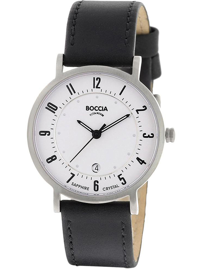 Boccia Roloi Batarias me Mavro Dermatino Louraki 3296-01