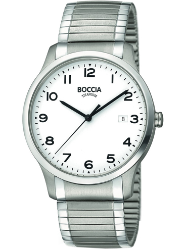 Boccia Ρολόι Μπαταρίας με Ασημί Μεταλλικό Μπρασελέ 3616-01