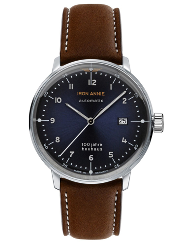 Iron Annie Bauhaus Ρολόι Αυτόματο με Καφέ Δερμάτινο Λουράκι 5056-3