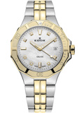 Edox Delfin Diver Roloi Batarias me Xruso / Asimi Metalliko Brasele 53020-357JM-NADD
