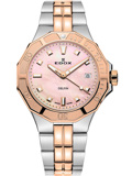 Edox Delfin Diver Roloi Batarias me Roz Xruso / Asimi Metalliko Brasele 53020-357RM-ROR
