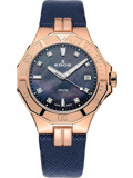Edox Delfin Diver Roloi Batarias me Ble Dermatino Louraki 53020-37RC-NANR