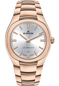 Edox Les Bemonts Roloi Batarias me Roz Xruso Metalliko Brasele 57004-37R-AIR