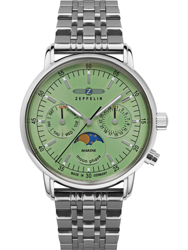 Zeppelin Méditerranée Ρολόι Μπαταρίας με Ασημί Μεταλλικό Μπρασελέ 8637M-4