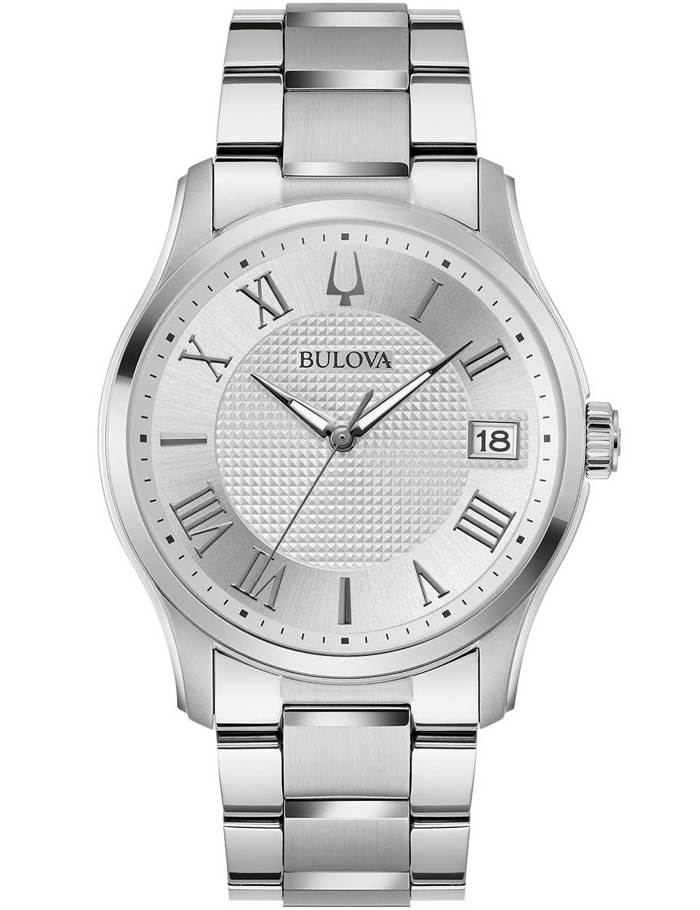 Bulova Wilton Roloi Batarias me Asimi Metalliko Brasele 96B391